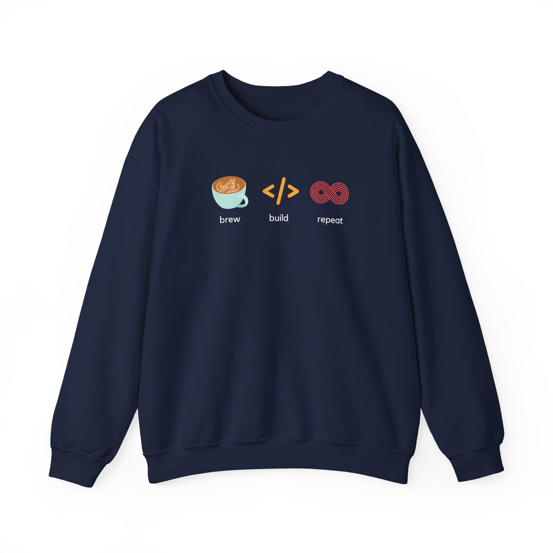 Brew, Build, Repeat | Unisex Crewneck Sweatshirt