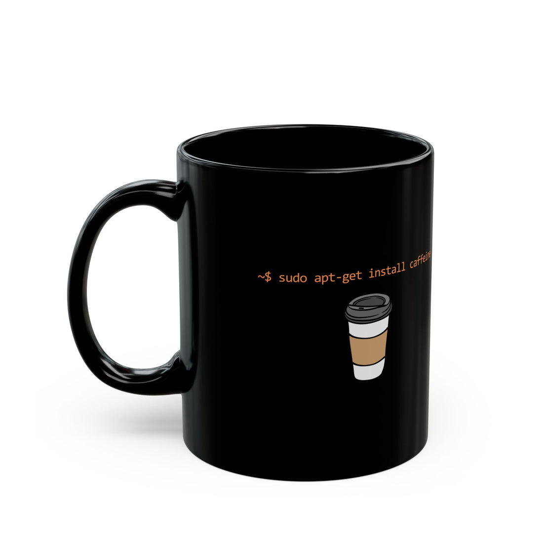 Install Caffeine | Black Ceramic Mug
